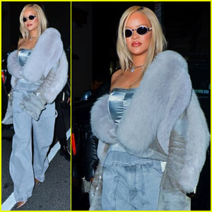 Rihanna Dresses Up in Cool Blue Look to Celebrate Son RZA's 2nd Birthday in NYC