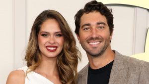 NEW YORK, NEW YORK - MAY 14: (L-R) Kelsey Anderson and Joey Graziadei attend the 2024 Disney Upfront at Javits Center on May 14, 2024 in New York City. (Photo by Dia Dipasupil/Getty Images)