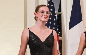 Violet Affleck at the White House to attend a state dinner