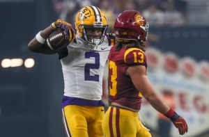 LSU Football Player Kyren Lacy Sparks Backlash After Making A Gun Gesture During Game Against USC (VIDEO)