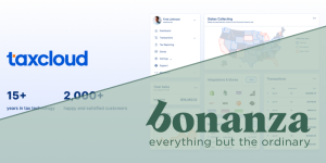 image of TaxCloud and Bonanza logos