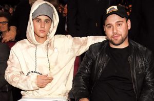 Braun (right) with Bieber in 2015.