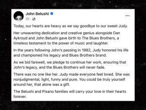 john belushi statement facebook