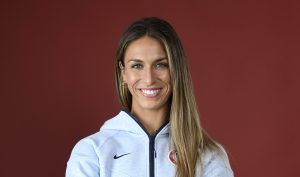 Valarie Allman of Team United States poses on the Today Show Set