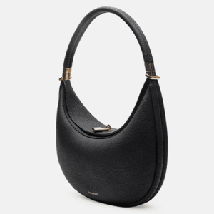 black crescent bag with removable straps