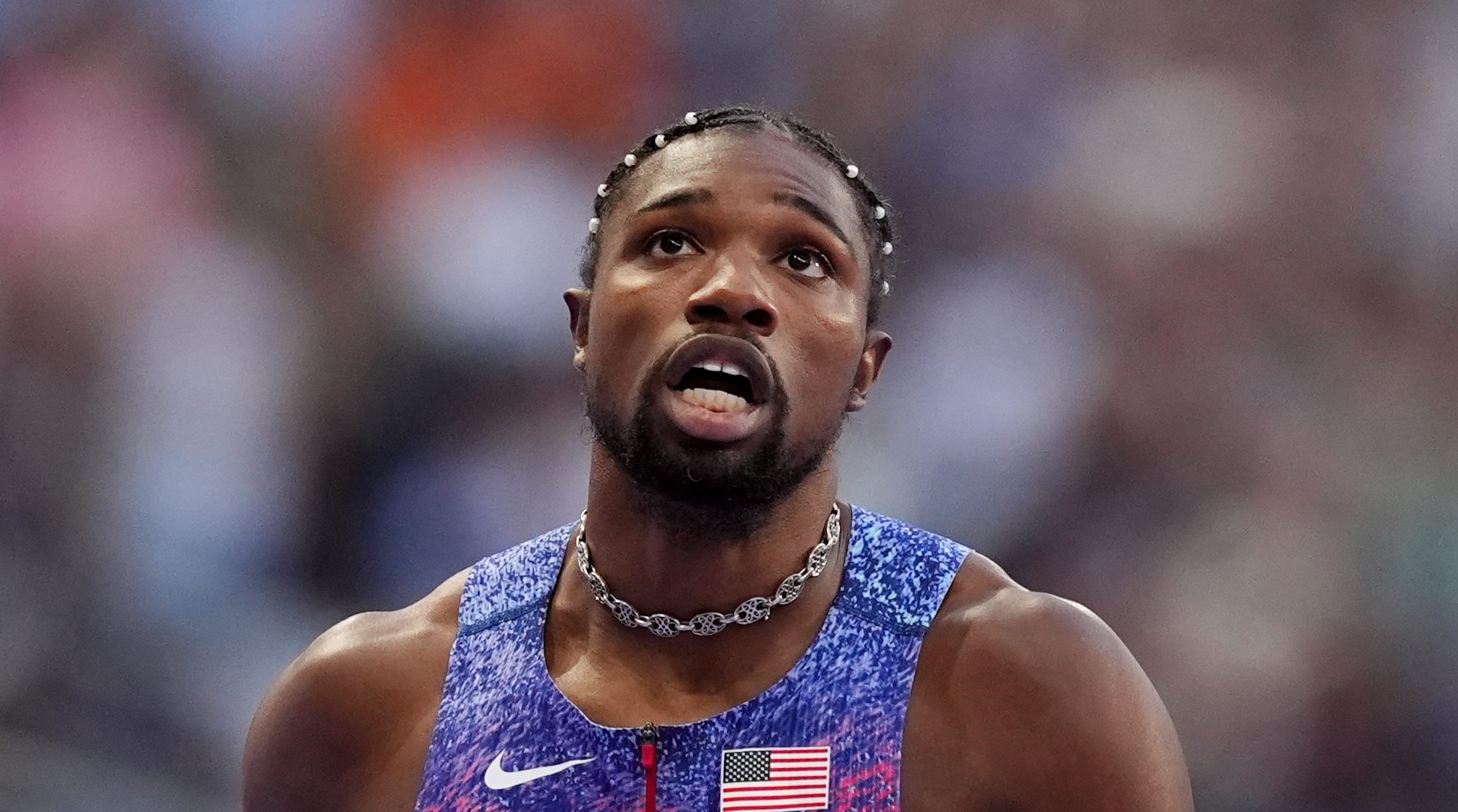 Noah Lyles after finishing third in the Men's 200m Final