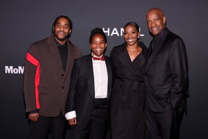 NEW YORK, NEW YORK - OCTOBER 23: (L-R) Malcolm Washington, Katia Washington, Olivia Washington, wearing CHANEL and Denzel Washington attend The Museum of Modern Art Film Benefit Presented By CHANEL at Museum of Modern Art on October 23, 2024 in New York City. (Photo by Jamie McCarthy/Getty Images for MoMA)