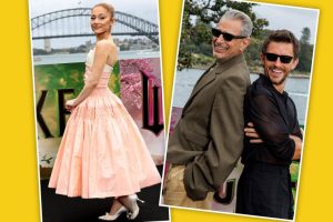 Ariana Grande, Jonathan Bailey and Jeff Goldblum