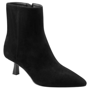 suede kitten heel booties