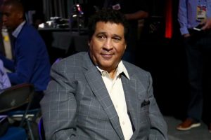 Sportscaster Greg Gumbel is interviewed prior to the 2016 NCAA Men's Final Four at NRG Stadium on April 1, 2016 in Houston, Texas.