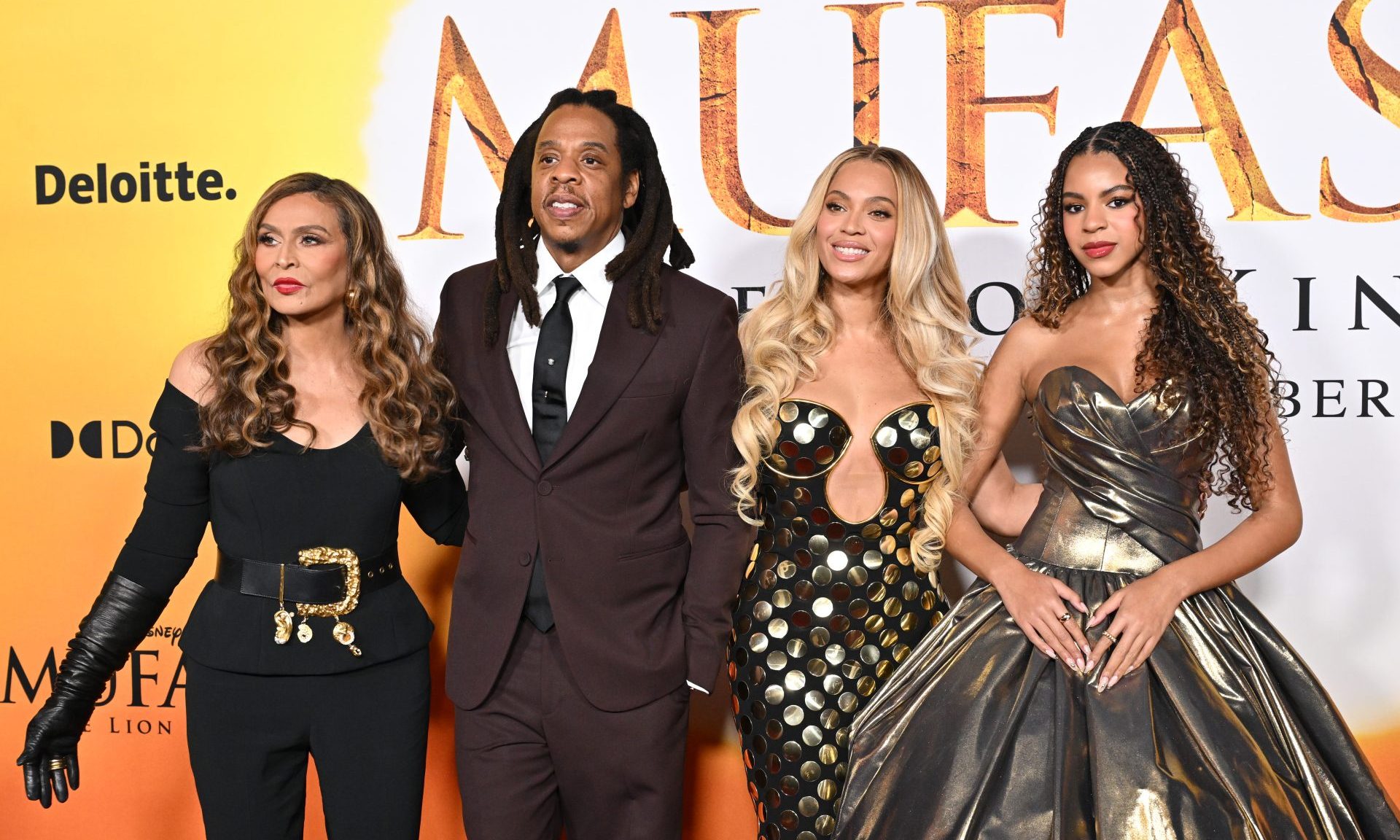 Tina Knowles Beyonce Blue Ivy Carters Walk 'Mufasa' Carpet Amid Jay-Z Lawsuit